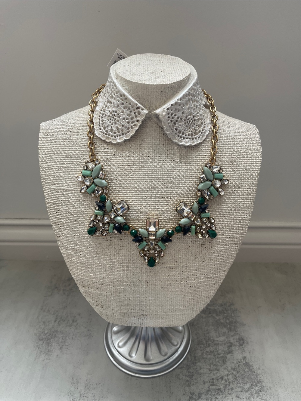 J.Crew Statement Green Crystal Statement Necklace